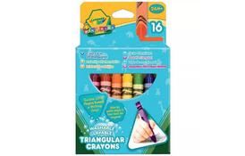 Карандаши цветные Crayola 16 трехгранных восковых мелков (52-016T) - Фото