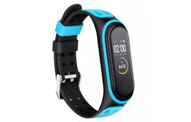 Ремешок для фитнес браслета BeCover Colour Style для Xiaomi Mi Smart Band 5 Black-Blue (705154) - Фото