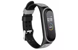 Ремешок для фитнес браслета BeCover Colour Style для Xiaomi Mi Smart Band 5 Black-Gray (705155) - Фото