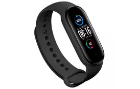 Ремінець для фітнес браслета BeCover Silicone для Xiaomi Mi Smart Band 5 Black (705062) - Фото