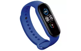 Ремінець для фітнес браслета BeCover Silicone для Xiaomi Mi Smart Band 5 Blue (705064) - Фото