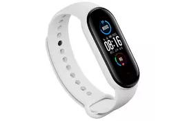 Ремінець для фітнес браслета BeCover Silicone для Xiaomi Mi Smart Band 5 White (705072) - Фото