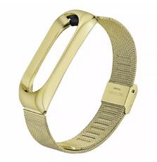 Ремешок для фитнес браслета BeCover Metal для Xiaomi Mi Band 3/4 Gold (704653)