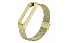 Ремінець для фітнес браслета BeCover Metal для Xiaomi Mi Band 3/4 Gold (704653) - Фото