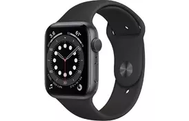 Смарт-часы Apple Watch Series 6 GPS, 44mm Space Gray Aluminium Case with Blac (M00H3UL/A) - Фото