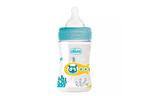 Бутылочка для кормления Chicco пластиковая Well-Being с силиконовой соской 4м+ 330 мл Голуб (28611.20)