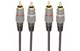 Кабель мультимедийный 2RCA to 2RCA 2.5m Cablexpert (CCAP-202-2.5M) - Фото
