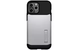 Чехол для моб. телефона Spigen iPhone 12 Pro Max Slim Armor, Satin Silver (ACS01482) - Фото