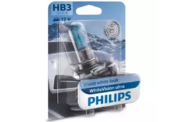 Автолампа PHILIPS HB3 WhiteVision Ultra +60%, 3800K, 1шт/блістер (9005WVUB1) - Фото