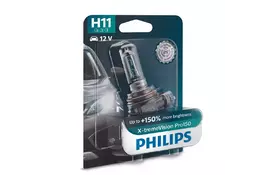 Автолампа PHILIPS H11 X-treme VISION PRO +150%, 3700K, 1шт/блістер (12362XVPB1) - Фото