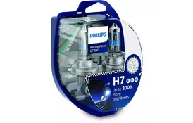 Автолампа PHILIPS H7 RACING VISION +200%, 2 шт блістер (12972RGTS2) - Фото