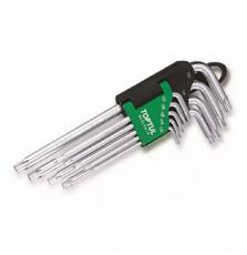 Ключ TOPTUL Г-образный TORX T10-T50 9ед. супердлинный с отверстием (GAAL0915)
