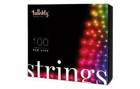 Гирлянда Twinkly Smart LED Strings RGB 100, BT + WiFi, Gen II, IP44 кабель че (TWS100STP-BEU) - Фото