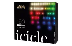Гирлянда Twinkly Smart LED Icicle RGBW 190, BT + WiFi, Gen II, IP44 кабель пр (TWI190SPP-TEU) - Фото