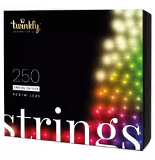 Гирлянда Twinkly Smart LED Strings RGBW 250, BT + WiFi, Gen II, IP44, кабель (TWS250SPP-BEU)