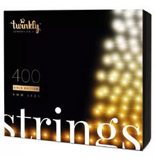 Гирлянда Twinkly Smart LED Strings AWW 400, BT + WiFi, Gen II, IP44, кабель ч (TWS400GOP-BEU)