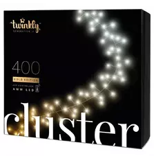 Гирлянда Twinkly Smart LED Cluster AWW, 400, BT + WiFi, Gen II, IP44 кабель ч (TWC400GOP-BEU)