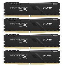 Модуль памяти для компьютера DDR4 64GB (4x16GB) 3466 MHz Fury Black Kingston (HX434C17FB4K4/64)