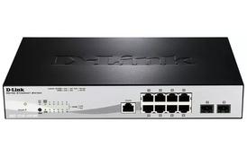 D-Link Комутатор DGS-1210-10P/ME/A 8xGE PoE, 2xSFP, Metro Ethernet - Фото