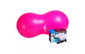 М'яч для фітнесу PowerPlay 4004 (90 * 45см) Pink + насос (PP_4004_Pink) - Фото