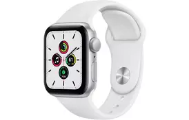 Смарт-часы Apple Watch SE GPS, 44mm Silver Aluminium Case with White Sport Ba (MYDQ2UL/A) - Фото