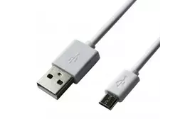 Дата кабель USB 2.0 AM to Micro 5P 1.5m white Grand-X (PM015W) - Фото