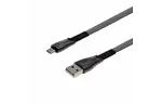 Дата кабель USB 2.0 AM to Micro 5P 1.0m black Grand-X (FM09)