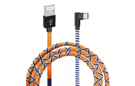 Дата кабель USB 2.0 AM to Type-C 1.0m Orange/Blue Grand-X (FC-08OB) - Фото