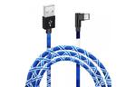 Дата кабель USB 2.0 AM to Type-C 1.0m White/Blue Grand-X (FC-08WB)