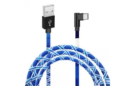 Дата кабель USB 2.0 AM to Type-C 1.0m White/Blue Grand-X (FC-08WB) - Фото