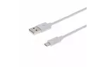 Дата кабель USB 2.0 AM to Micro 5P 2.5m white Grand-X (PM025W)