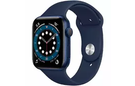 Смарт-часы Apple Watch Series 6 GPS, 44mm Blue Aluminium Case with Deep Navy (M00J3UL/A) - Фото