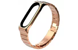 Ремінець для фітнес браслета XoKo Metal Premium для Mi Band 3/4 Rose gold (XK-XM-SB-RGD) - Фото