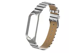 Ремінець для фітнес браслета XoKo Leather Premium Band для Xiaomi Mi band 5 White (XK-M5-LRWT) - Фото