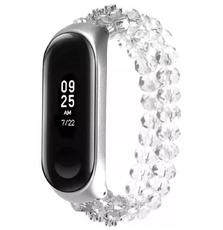 Ремешок для фитнес браслета XoKo Decorative для Xiaomi Mi Band 3/4 Silver (XK-XM-NG-Silver)