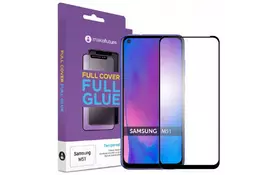 Скло захисне MakeFuture Samsung M51 Full Cover Full Glue (MGF-SM51) - Фото