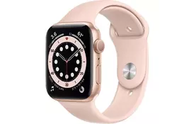 Смарт-часы Apple Watch Series 6 GPS, 44mm Gold Aluminium Case with Pink Sand (M00E3UL/A) - Фото