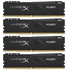Модуль памяти для компьютера DDR4 128GB (4x32GB) 3200 MHz HyperX Fury Black Kingston (HX432C16FB3K4/128)