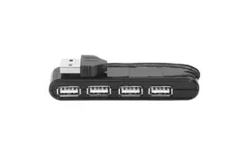 Концентратор Trust Vecco 4 Port USB 2.0 Mini Hub -black (14591_TRUST) - Фото