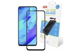 Скло захисне GLOBAL Full Glue Huawei Nova 5T (чорне) (1283126497346) - Фото
