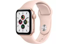 Смарт-часы Apple Watch SE GPS, 44mm Gold Aluminium Case with Pink Sand Band (MYDR2UL/A) - Фото