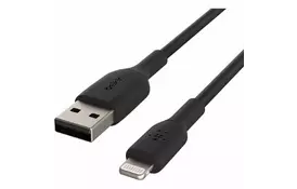 Дата кабель USB 2.0 AM to Lightning 1.0m PVC black Belkin (CAA001BT1MBK) - Фото