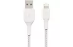 Дата кабель USB 2.0 AM to Lightning 2.0m BRAIDED white Belkin (CAA002BT2MWH)