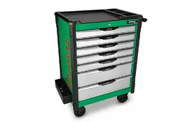 Тележка для инструмента TOPTUL 7 секций зеленая (TCAP0701) - Фото