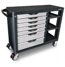 Тележка для инструмента TOPTUL Pro-Plus 7 секций + 3 полки (TCBH0703)