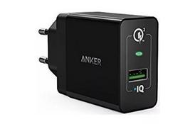 Зарядное устройство Anker PowerPort+ 18W 1xQC3.0 + MicroUSB V3 (Black) (B2013L11) - Фото