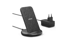 Зарядний пристрій Anker PowerWave II Stand 5/7.5/10/15W (Black + Gray) (B2529GF1) - Фото