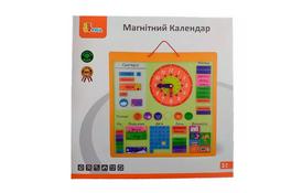 Игровой набор Viga Toys Магнитный календарь с часами, на украинском языке (50377U) - Фото