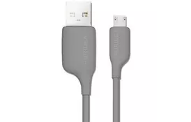 Дата кабель USB 2.0 AM to Micro 5P 1.2m grey PURIDEA (L02-USB Grey) - Фото