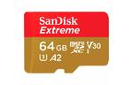 Карта памяти SANDISK 64GB microSDHC class 10 UHS-I A2 V30 Extreme (SDSQXA2-064G-GN6GN)